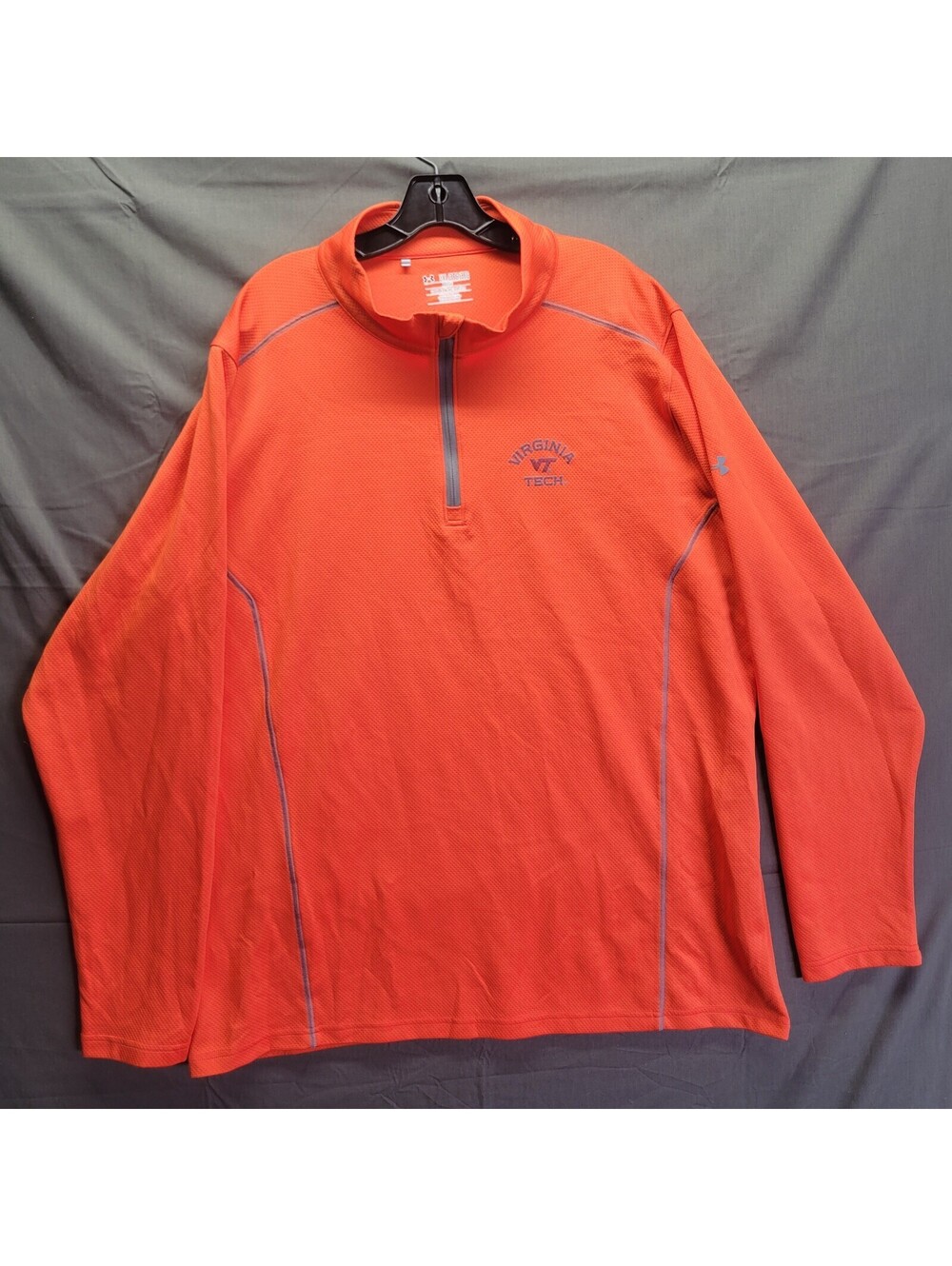 Under Armour Virginia Tech Hokies Red Quarter Zip Thermal Shirt Loose 3XL